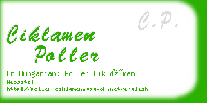 ciklamen poller business card